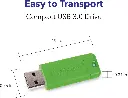 Verbatim 16GB Pinstripe USB 3.2 Gen 1 Flash Drive Retractable Thumb Drive- 5 Pack - Multicolor (Green, Blue, Red, Purple, Cyan)3.webp