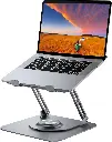 JOYEKY Laptop Stand for Desk, Adjustable Computer Stand with 360° Rotating Base, Ergonomic Laptop Riser for Collaborative Work, Foldable & Portable Laptop Stand, fits for All 10-16" Laptops
