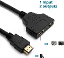 HDMI Splitter Cables Male 1080P to Dual HDMI Female 1 to 2 Way HDMI Splitter Adapter Cable for HDTV HD, LED, LCD, TV, Support Two TVs at The Same Time